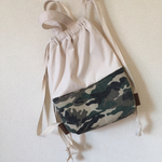 Kids用・帆布×キャンバス生地のナップサック☆kidssack