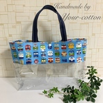 P17 train＊Blue ビニールバッグ  プールバッグ  ビーチバッグ  水遊びバッグ