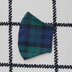 夏用マスク　グリーンタータンチェック　送料無料