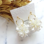 ♡コロンと可愛いフラワーパール　ピアス/イヤリング