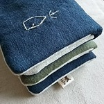長財布(お札入れ)/藍※小銭入れ無