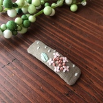 あじさい刺繍の右髪用ヘアピン