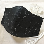 【大人用】黒マスクをもっとオシャレに。星空ブラック・立体マスク