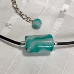 草原の湖をイメージして！とんぼ玉ネックレス