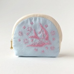 手刺繍ファスナーポーチ「つばめ」