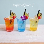 【ミニチュア】drinkシリーズ♩ パイナップルソーダ☆トロピカルジュース☆