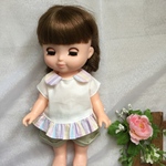 パステルストライプのお洋服 メルちゃんの服 ソランちゃんの服