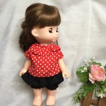 ドットトップスとフリルカボチャパンツ メルちゃんの服 ソランちゃんの服 レミンちゃんの服