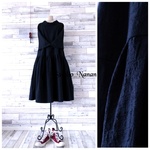 ❤️ｽﾀｼﾞｵﾅﾅﾝ❤️12700円➡️9600円6月18日迄ワンピース【漆黒BLACK】(高峰米沢ドビーロッキーバル先染め)ロープリーツ