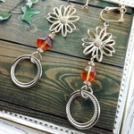 【再再販】べっ甲の華【イヤリング・ピアス】