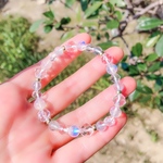 みずあそび | 天然石 パワーストーン 高品質  ブレスレット 14KGF ロイヤルブルームーンストーン×アクアマリン 夏コーデ 一点物アクセサリー