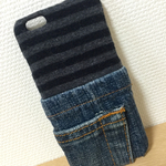 ボーダー×デニム☆iPhone6用ケース