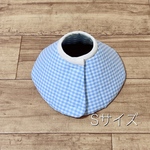 軽量☆肌に優しいエリザベスカラーSサイズ《ブルーチェック＆水玉ガーゼ》