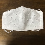 夏用マスク 白レースマスク ハンドメイドマスク