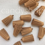 6pcs キャメル フェイク スエード タッセル 