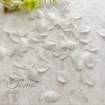 【40個】ホワイト  しずく  シーグラス  すりガラス  アクリルパーツ  リーフ  花びら  20mm♡ #32525