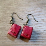 ミニチュア本のピアス