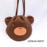 クマさんの巾着ポーチ  *a199