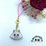 【再販】【G様専用】ネコちゃんストラップ＊チンチラシルバーMu