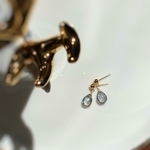 〜to be chic〜モスアクアマリンのポストピアス