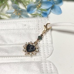 【再販】マスクチャーム（キラキラハート）ストラップの金具付き