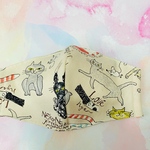ねーこさん！大人用マスク・立体マスク・ハンドメイド・現物品