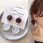 【EIMI】ウッド×ゴールド×クリア＊ ピアス/イヤリング