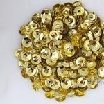 スパンコール 約840枚(約4g) 亀甲 4mm メタリック 金色 ゴールド (SKK04TGLSA00)