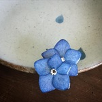 紫陽花帯留め  宵闇　2020