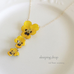happy yellow 3連ネックレス