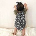 ベビー　スモック　ロンパース　ヘアバンド　セット