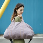 ﾓﾘﾉｶﾞｯｺｳ 書籍掲載 撥水ツイルボストンバッグ (グレーパープル) 超軽量大容量 スタイリストバッグ