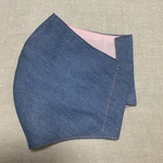 冷んやり布デニムマスク　ピンクMサイズ