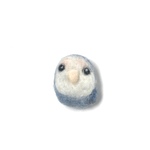 【SALE】ミニ鳥ブローチ　コザクラインコさん(ブルー)