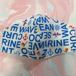 夏用薄地・マリン・大人用マスク・立体マスク・ハンドメイド