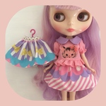 ネコちゃんブラウス＆着せ替えスカートSET♡pink