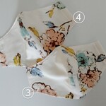 【２枚セット】サラっと快適 夏用 目を引く花柄コットン × オーガニックWガーゼ【立体布マスク】③④