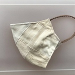 ハンドメイド　立体　マスク　マスクカバー　パッチワーク ベージュ