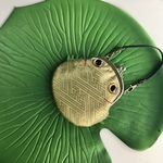 カエル 金襴ミニバック ☆ありがたカエル 芝☆