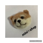 豆柴　犬　ブローチ
