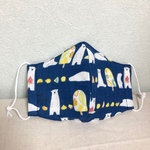 【大人用・小さめ】　クールブリーズ　吸湿冷感加工　立体布マスク　大人用（小さめ〜普通サイズ）　布マスク　しろくまアイス