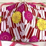 ハンドメイド　布　マスク　立体【和柄：花】M212