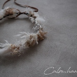baby crown♡natural ベビー花冠　ナチュラルホワイトドライフラワー