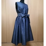 着物リメイク　ワンピース　大島紬　M ～L 