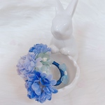 うさぎ花冠♡Little girl mom＊ブルー♡