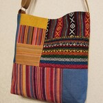 ショルダーバッグ　パッチワーク　メキシカンドビー