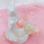 うさぎ花冠♡リトルローズ＊ホワイト×ピンク♡