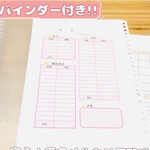 バインダー付き✩.*˚オリジナル家計簿 家計簿フォーマット ピンク