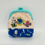 羊毛刺繍のがま口(魚)