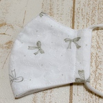 送料無料！涼しげな刺繍生地のサラッと夏用マスク　キッズサイズ